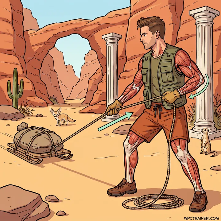 Hand-over-hand rope pull